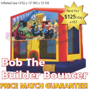 Kingston Bouncy Castle Rentals - Separate Castles 2014 - Bob The Builder Bouncer No Slide